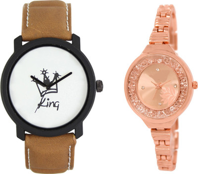 

Shocknshop LR18_225 Designer Analog Chain Strap Couple Watch - For Men & Women