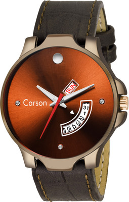 

Carson CR9026 DayAndDate SKWRL® Diamond Studded Watch - For Men