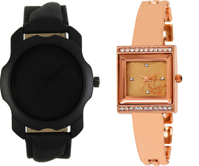 

Shocknshop LR22_220 Designer Analog Chain Strap Couple Watch - For Men & Women