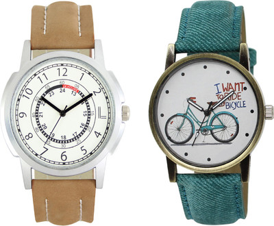 

Shocknshop LR17_229 Designer Analog Chain Strap Couple Watch - For Men & Women