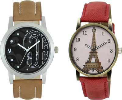

Shocknshop LR14_230 Designer Analog Chain Strap Couple Watch - For Men & Women