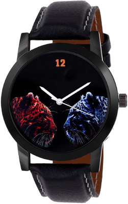 

Miss Perfect Men BLack Lion Print Boy Watch Watch - For Men & Women
