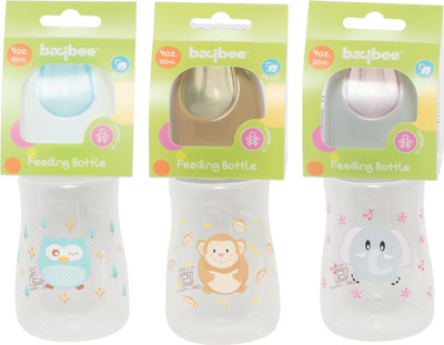 

Baybee Premium Breastmilk Feeding Bottle 125Ml with NaturalWave Nipple | Bottles, Medium Flow Nipples | Soft Silicone Nipple, Collapse Resistant - 125 ml(Pink)
