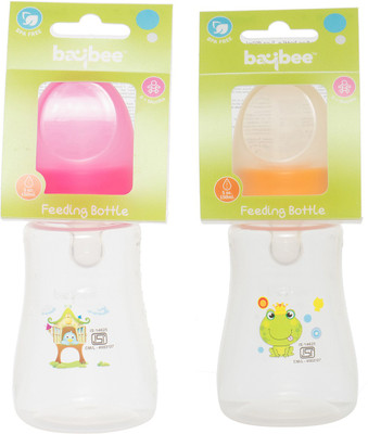 

Baybee Breastmilk Feeding Bottle 150Ml with NaturalWave Nipple | Bottles, Medium Flow Nipples | Soft Silicone Nipple - 150 ml(Yellow)