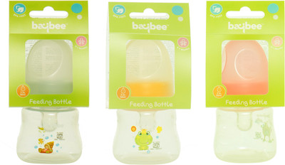 

Baybee Premium Breastmilk Feeding Bottle 60Ml with NaturalWave Nipple | Bottles, Medium Flow Nipples | Soft Silicone Nipple, Collapse Resistant - 60 ml(Yellow)