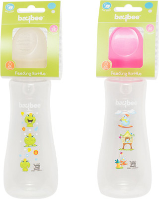 

Baybee Breastmilk Feeding Bottle 250Ml with NaturalWave Nipple | Bottles, Medium Flow Nipples | Soft Silicone Nipple - 250 ml(Pink)