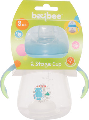 

Baybee 2 Stage Breastmilk Feeding Cup Bottle 150Ml with NaturalWave Nipple | Bottles, Medium Flow Nipples | Soft Silicone Nipple Assorted color - 250 ml(Blue)