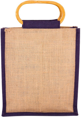 

Promise Bags Perfect Eco Friendly Naturally processed Multipurpose Reusable Jute Bags(Beige, Purple, Beige) Lunch Bag(Multicolor, 5 L)