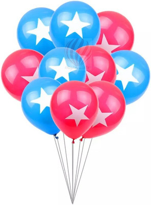 

PartyballoonsHK Printed Big Star birthday Decoration ( Pack of 30) Balloon(Blue, Red, Pack of 1)