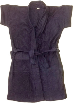

KIDOZ KINGDOM Navy Blue Small Bath Robe(1 BATH ROBE, For: Baby Girls, Navy Blue
