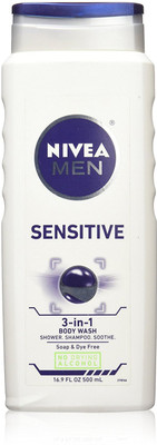 

Nivea Men for Men Body Wash, Sensitive, 16.9 oz(599 ml)