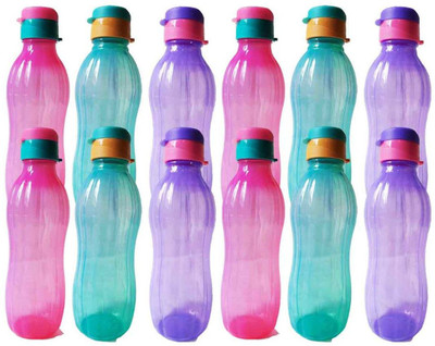 

GreenViji Flip Polypropylene Bottle 1000 ml Sipper(Pack of 12, Multicolor)