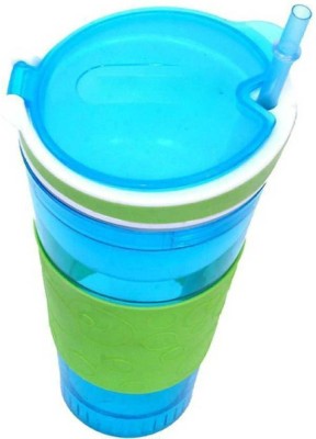 

Shrih 2 in 1 Snackeez Multi Purpose Drink & Snack Travel Cup Mug 550 ml Sipper(Pack of 1, Green, Blue), Blue;green