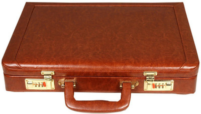 

OBANI Faux Leather Briefcase Medium Briefcase - For Men(Tan)