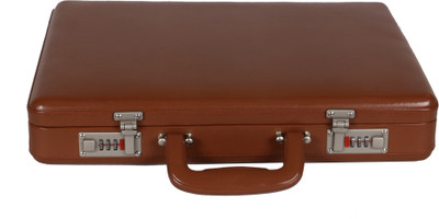 

OBANI Faux Leather Briefcase Medium Briefcase - For Men(Tan)