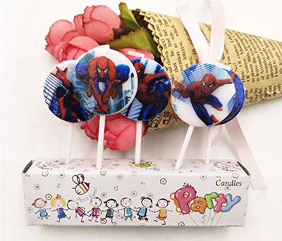 

AMFIN (Pack of 5) Spider Man Spiderman Candle / Birthday Theme/ Spider man Party Supplies Candle(Blue, White, Pack of 5)