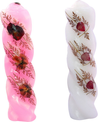 

Stately Rope Shape With Natural Leaves Design 2 Piece Set Fragrance Candle(Multicolor, Pack of 2)