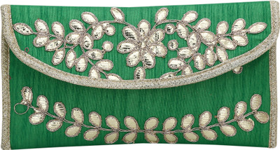 

Inner Beats Casual, Party Green Clutch