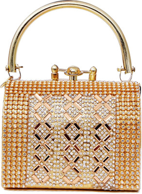 

Dulari Casual, Party Gold Clutch