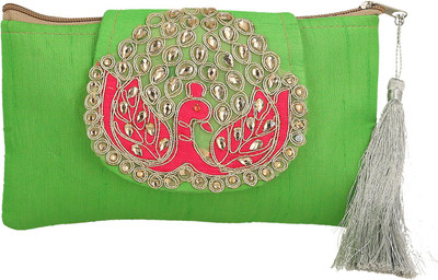 

Inner Beats Casual, Party Green Clutch