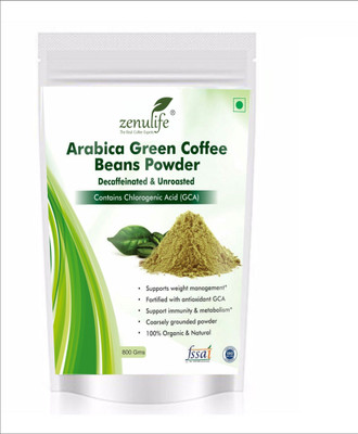 

zenulife Organic Green Coffee beans Powder for Weight Management 800 GM Instant Coffee(800 g)