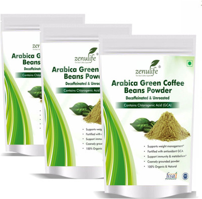 

zenulife Organic Green Coffee beans Powder for Weight Management 250 GM Pack of 3 Instant Coffee(3 x 83.33 g)