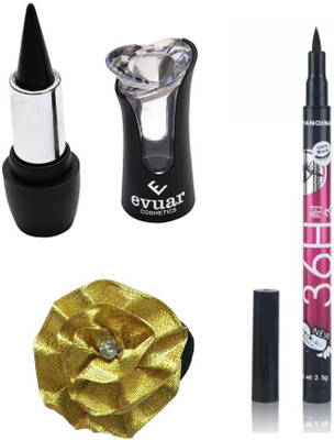 

Evuar Herbal Black Kajal, Waterproof Pen Eyeliner and Band(Set of 3)