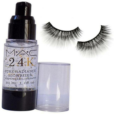 

glorist combo Eyelashes & Mac Pure Radiance Glowrizer Forprimer & Illuminator 30 ml (Set of 2)(Set of 2)
