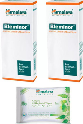 

Himalaya Bleminor Anti-Blemish Cream, neem wipes(Set of 3)