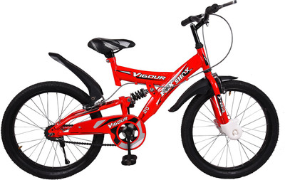 

Mustang® Vigour Fox Shox IBC Ziker Bike For Kids of Age 5-8Yrs Red&Black 20 T Recreation Cycle(Single Speed, Multicolor), Black;red