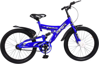 

Mustang® Vigour Fox Shox IBC Ziker Bike For Kids of Age 5-8Yrs Blue&Black 20 T Recreation Cycle(Single Speed, Multicolor), Black;blue