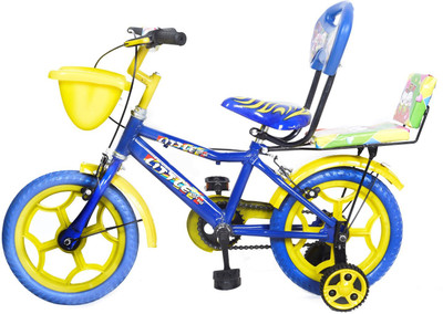 

Mustang® Twins Bike For Kids Of Age 2-5Yrs Blue&Yellow 14 T Recreation Cycle(Single Speed, Multicolor)