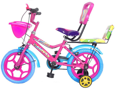 

Mustang® Twins Bike For Kids Of Age 2-5Yrs Pink&Blue 14 T Recreation Cycle(Single Speed, Multicolor), Blue;pink