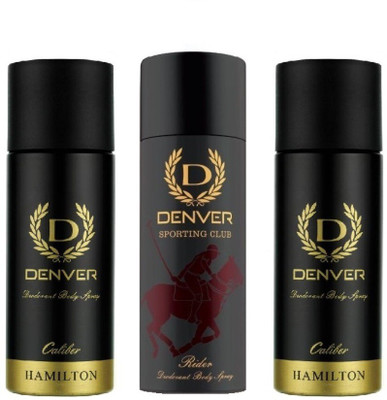 

Denver Sporting Club New RIDER & Caliber Deodorant Spray - For Men(495 ml, Pack of 3)