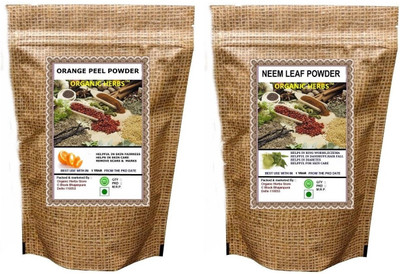 

Organic Herbs Orange Peel powder & Neem powder 200 gm(200 g)