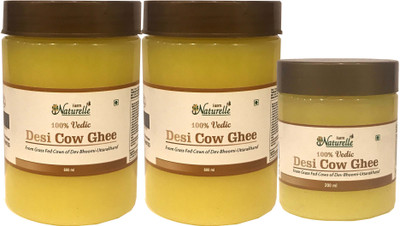 

Farm Naturelle 2 Bottles x 600 Ml+ 1 Bottle x 200 Ml 100% Pure Desi Cow Ghee from A2 Milk Ghee 1400 ml Plastic Bottle(Pack of 3)