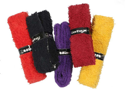 

Wintex Set of 5Pcs Multicolor Premium Quality Self Adhesive Badminton Towel Grip Made from 100% Thick Cotton Dry Feel Grip(Red, Pack of 5)