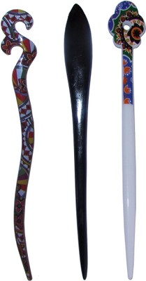 

maverick Combo of Multi Color Juda Sticks Bun Stick(Multicolor)