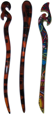 

Ecstasy Combo of Multi Color Juda Sticks Bun Stick(Multicolor)
