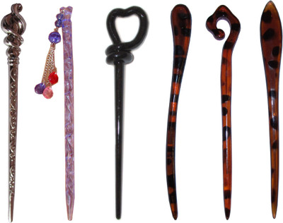 

fabricate Combo of Multi Color Juda Sticks Bun Stick(Multicolor)