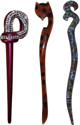 

inhibit Combo of Multi Color Juda Sticks Bun Stick(Multicolor)
