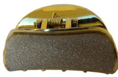 

Pooja Trendz 2 Pcs Fancy Silver Gold Medium Size Hair Clutcher-Hair Claw/Clip. Hair Claw(Multicolor)
