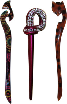 

inveterate Combo of Multi Color Juda Sticks Bun Stick(Multicolor)