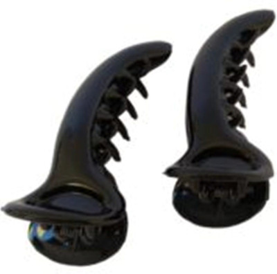 

Pooja Trendz 2 Pcs Big Size Banana Shape Daily Wear-Plain-Black Color Hair Clip. Hair Claw(Black)