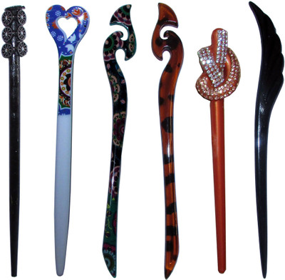 

eloquent Combo of Multi Color Juda Sticks Bun Stick(Multicolor)