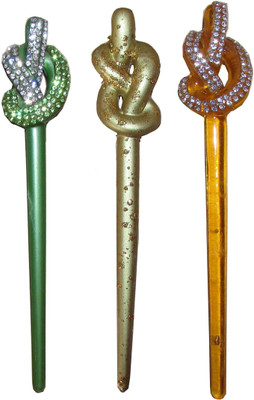 

Caribbean Combo of Multi Color Juda Sticks Bun Stick(Multicolor)