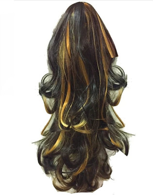 

Alizz Golden High Lighting Curly silky ponytail wig 20second hair style Hair Extension
