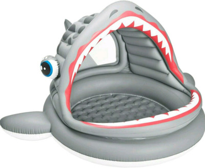 

YAMAMA Intex Roaring Shark Shade Pool Inflatable Pool(Grey)