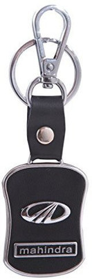 

Universal Aai Mahindra Leather Black Car Logo Keychain Key Chain