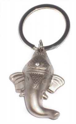 kd collections KD-334 Metal Ganesha Keychain Silver Key Chain